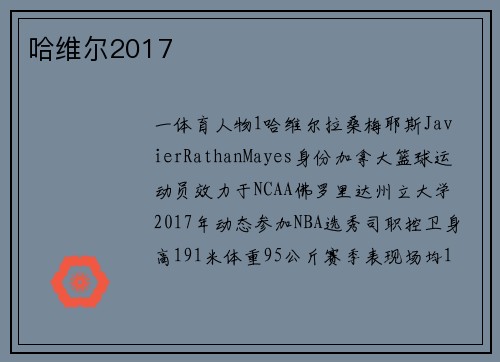 哈维尔2017